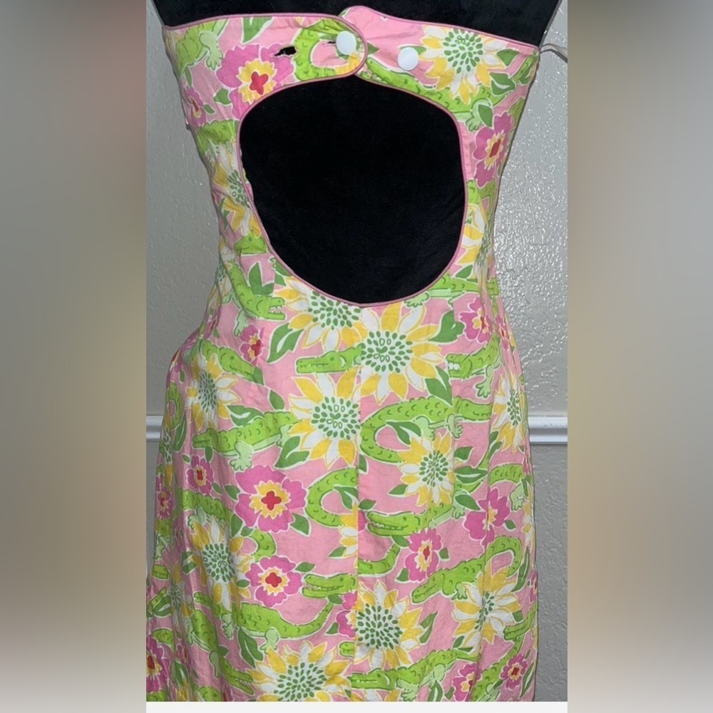 Lilly Pulitzer Pink and Green Floral Fabric - Picture 15 of 15